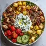 Loaded Greek Chicken Bowl with Dairy-Free Tzatziki Recipe