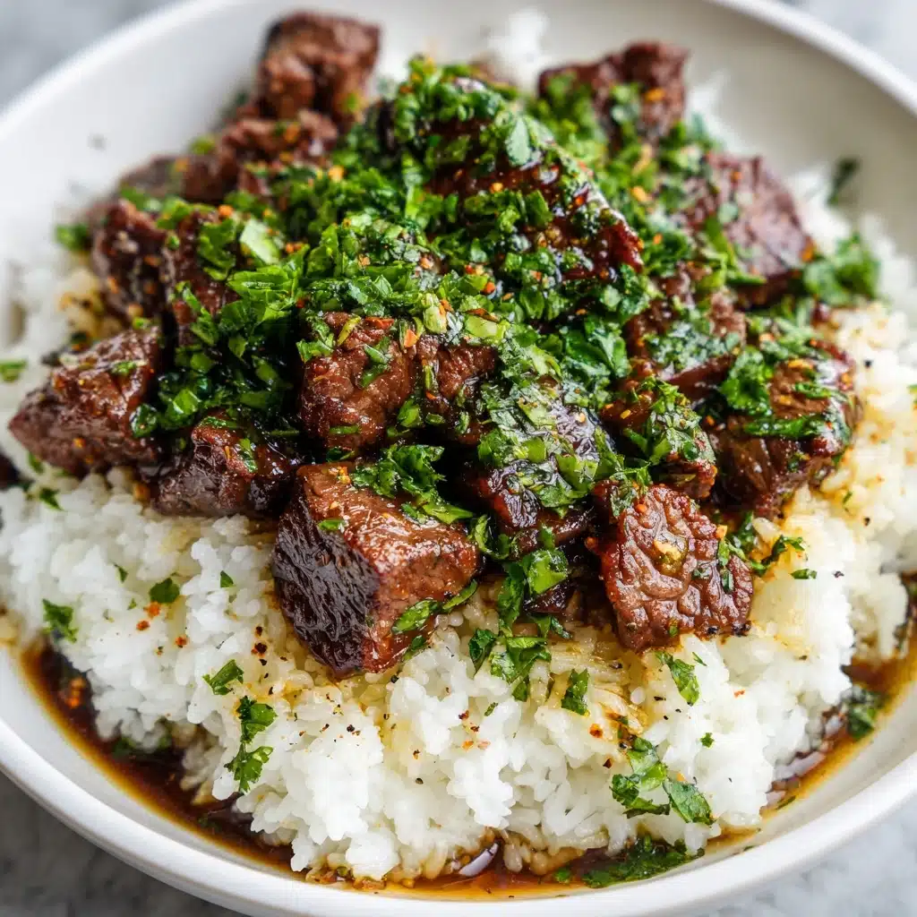 Honey Garlic Butter Steak and Rice Skillet Recipe - Recipe Image