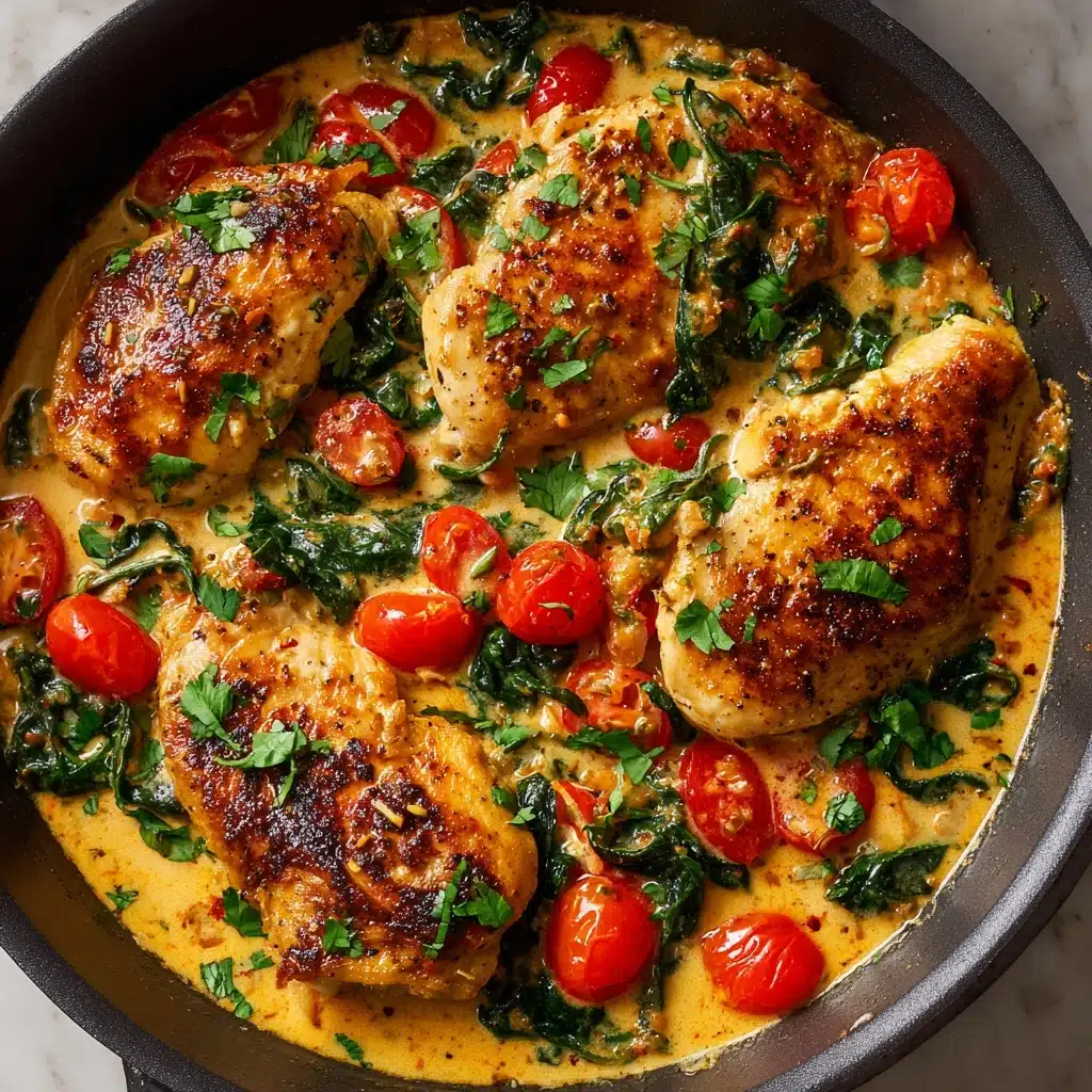 Chicken Curry with Coconut Milk, Tomatoes & Spinach Recipe