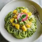 Zoodles with Avocado and Mango Sauce Recipe