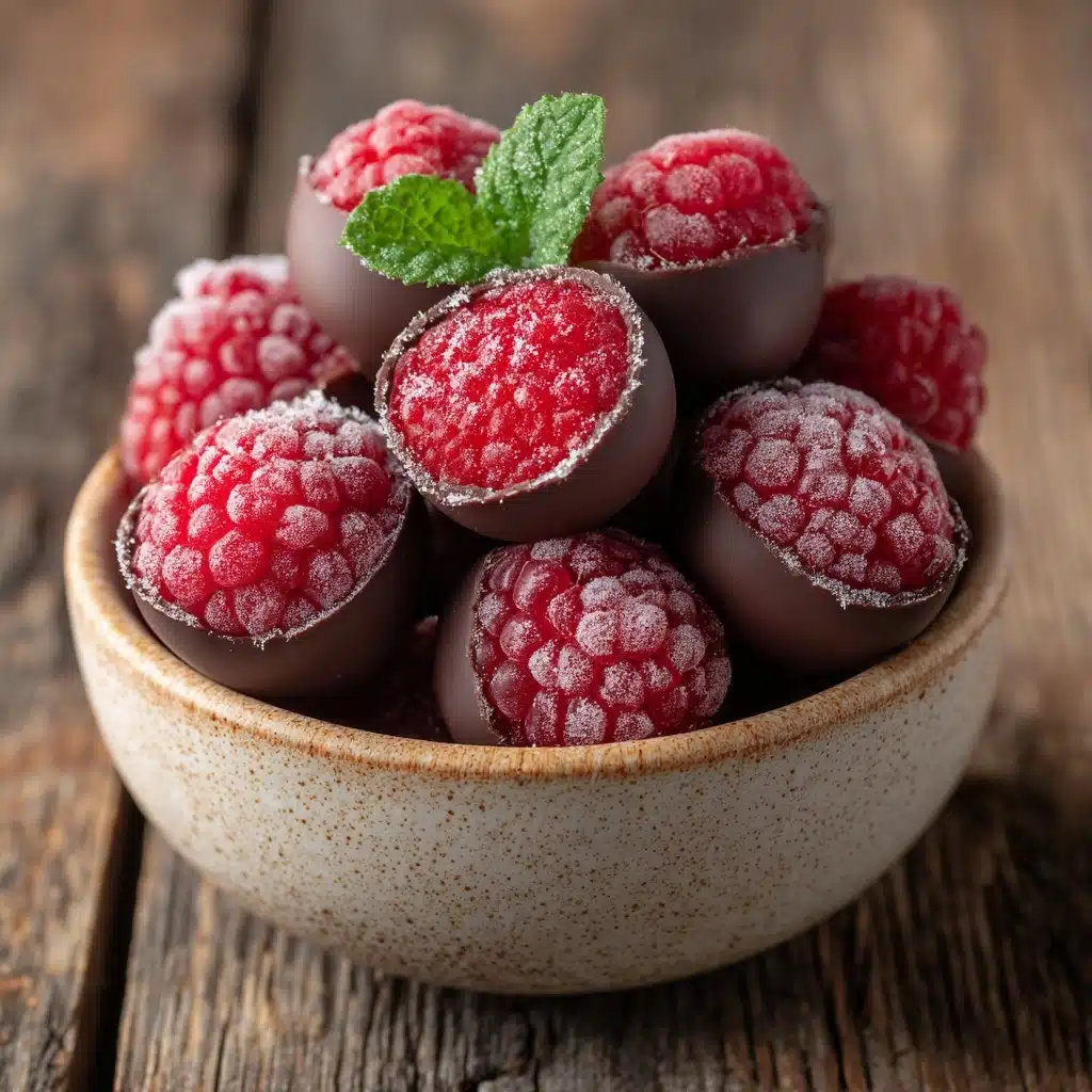 Chocolate Frozen Raspberries Recipe - Recipe Image