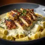 Creamy Garlic Butter Chicken and Rigatoni in Parmesan Sauce Recipe