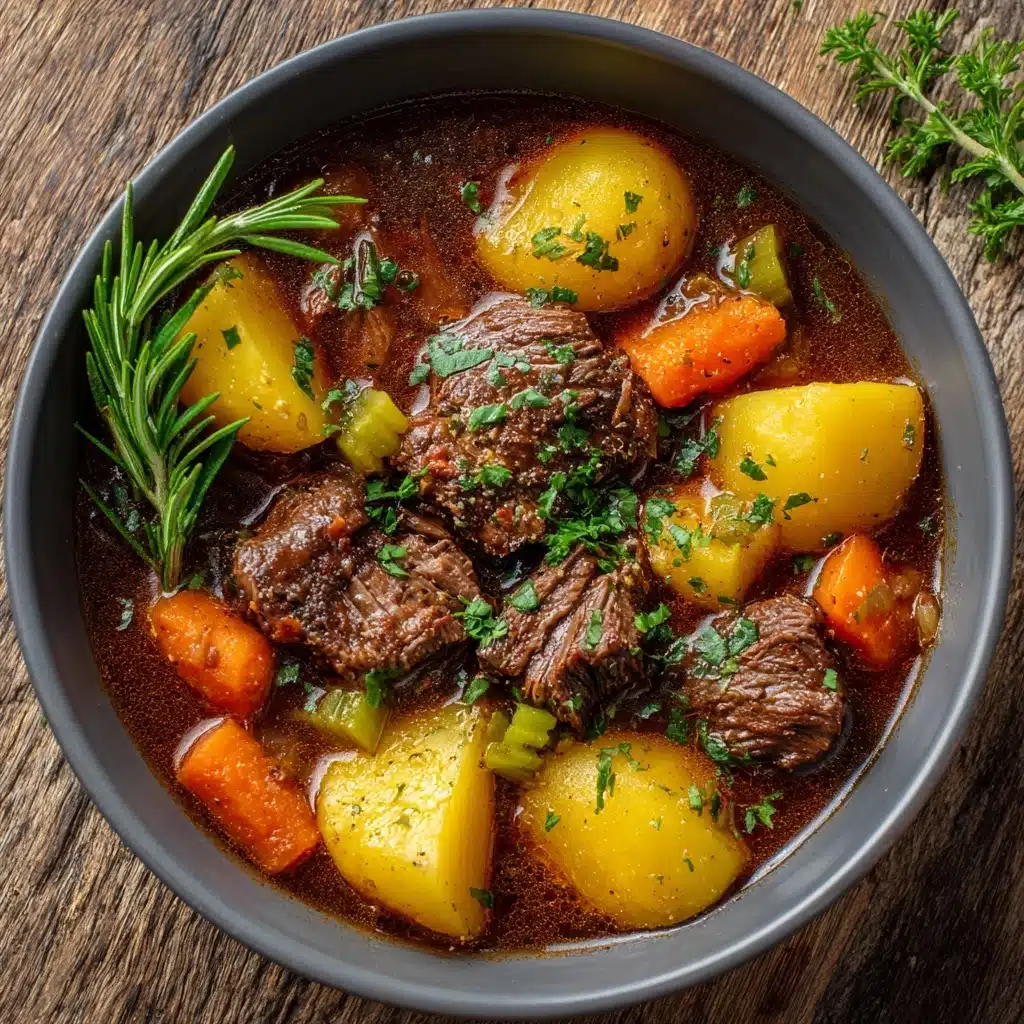 Pot Vegetable Soup with Stew Meat Recipe - Recipe Image