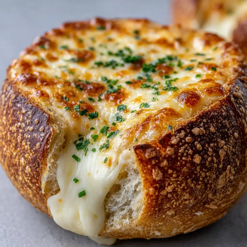 Loaded Triple-Cheese Garlic Bread Bowls Recipe