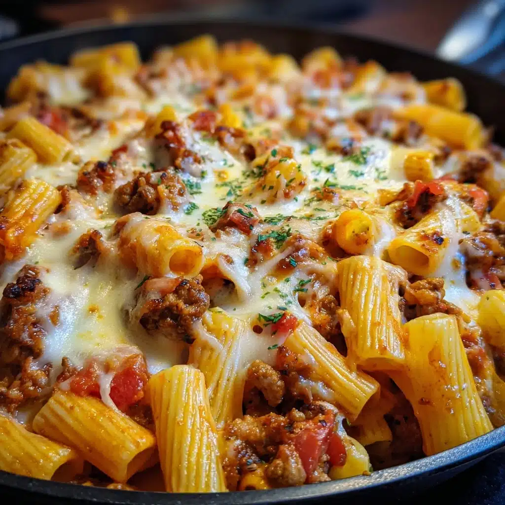 One-Pot Cheesy Taco Pasta Recipe - Recipe Image