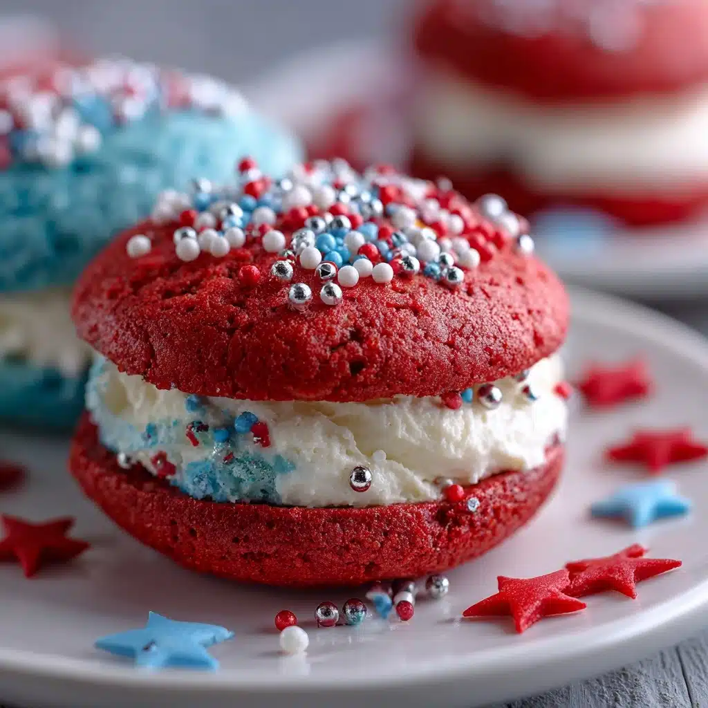 Red, White and Blue Whoopie Pies Recipe - Recipe Image