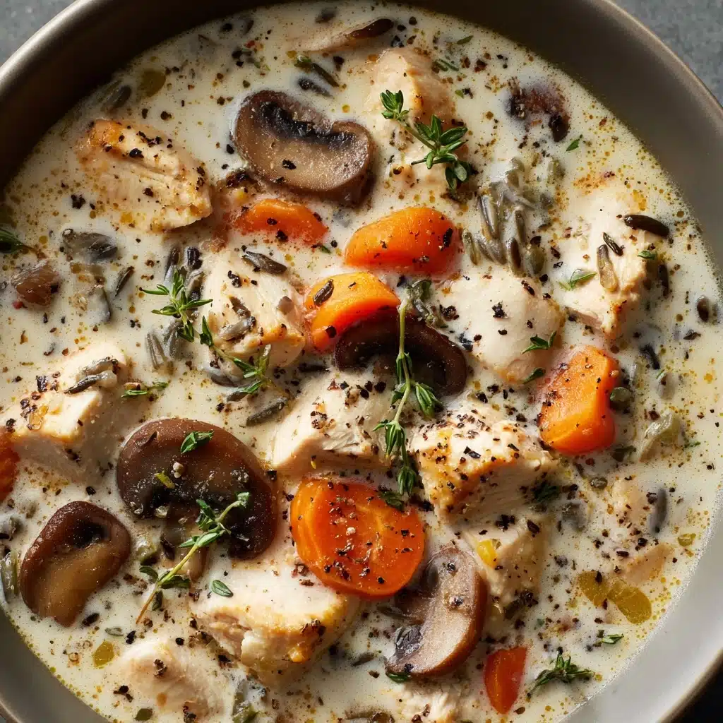 Creamy Mushroom Chicken and Wild Rice Soup Recipe