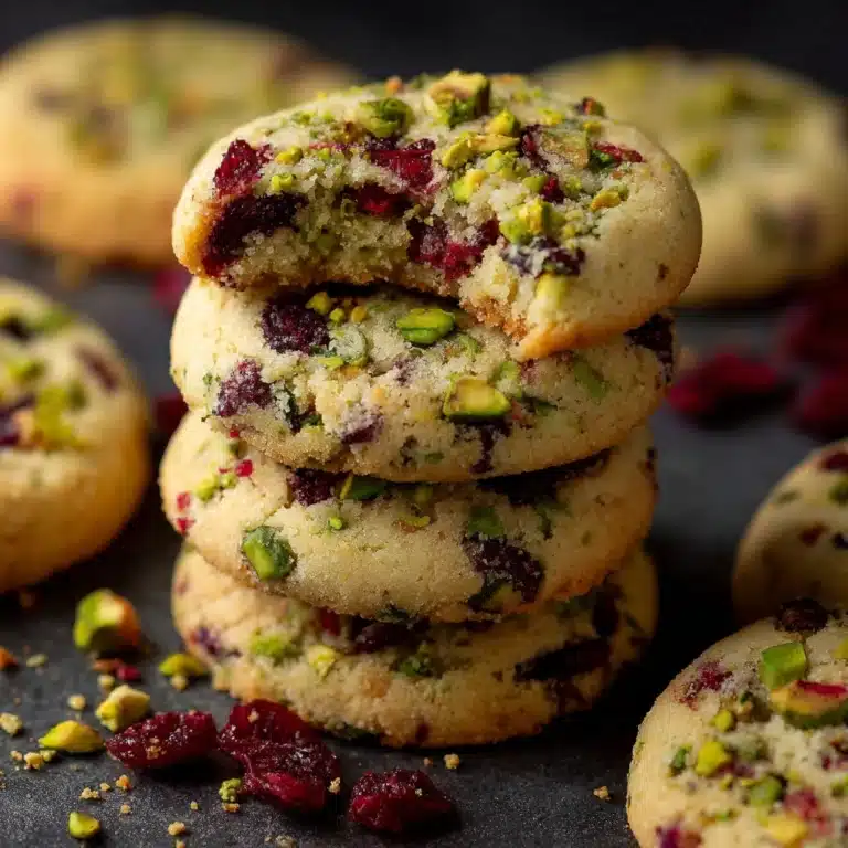Cranberry Pistachio Shortbread Cookies Recipe
