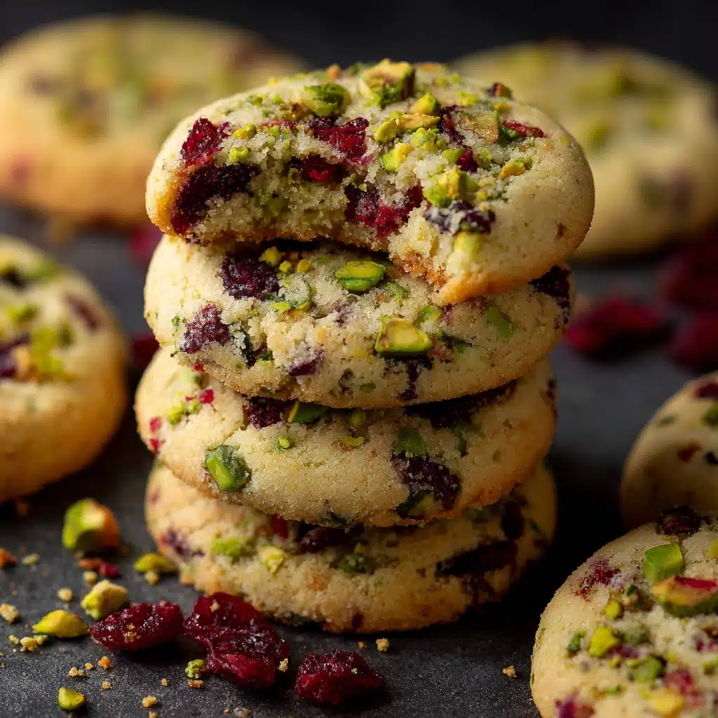 Cranberry Pistachio Shortbread Cookies Recipe