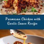 Crispy Parmesan Chicken with a Rich Garlic Sauce Recipe