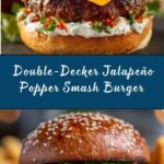 Double-Decker Jalapeño Popper Smash Burger with Ranch Drizzle Recipe