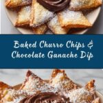 Baked Churro Chips with Chocolate Ganache Dip Recipe