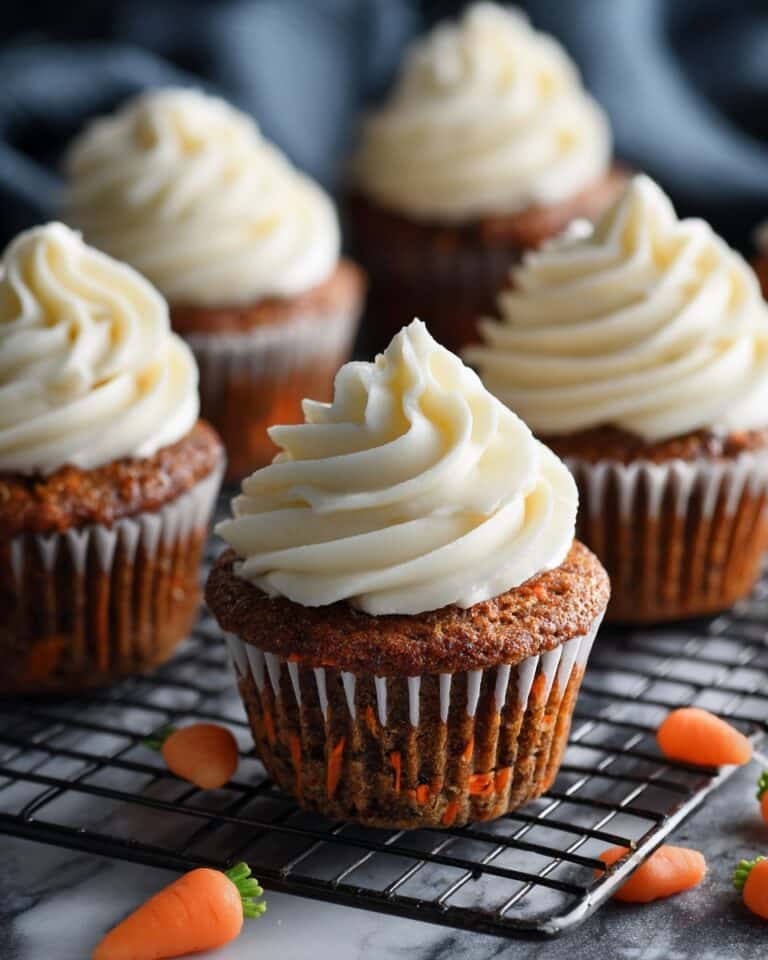 Carrot Cake Cupcakes with Cream Cheese Frosting Recipe