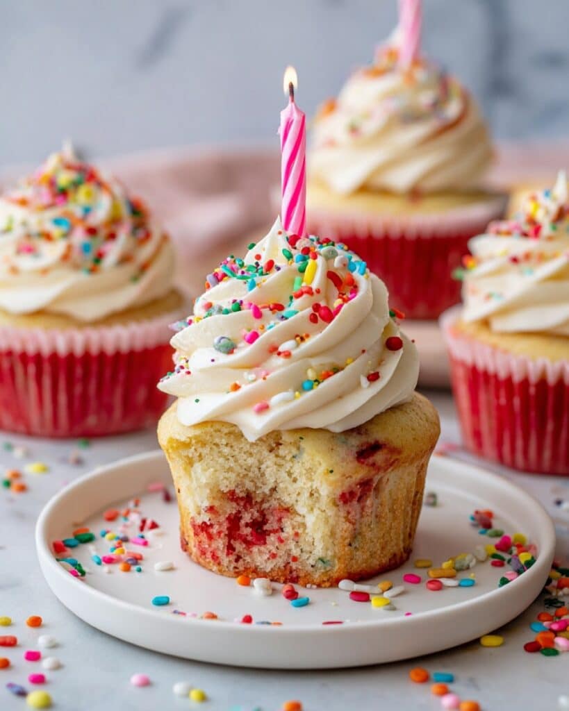 Birthday Cupcakes with Vanilla Buttercream Frosting Recipe