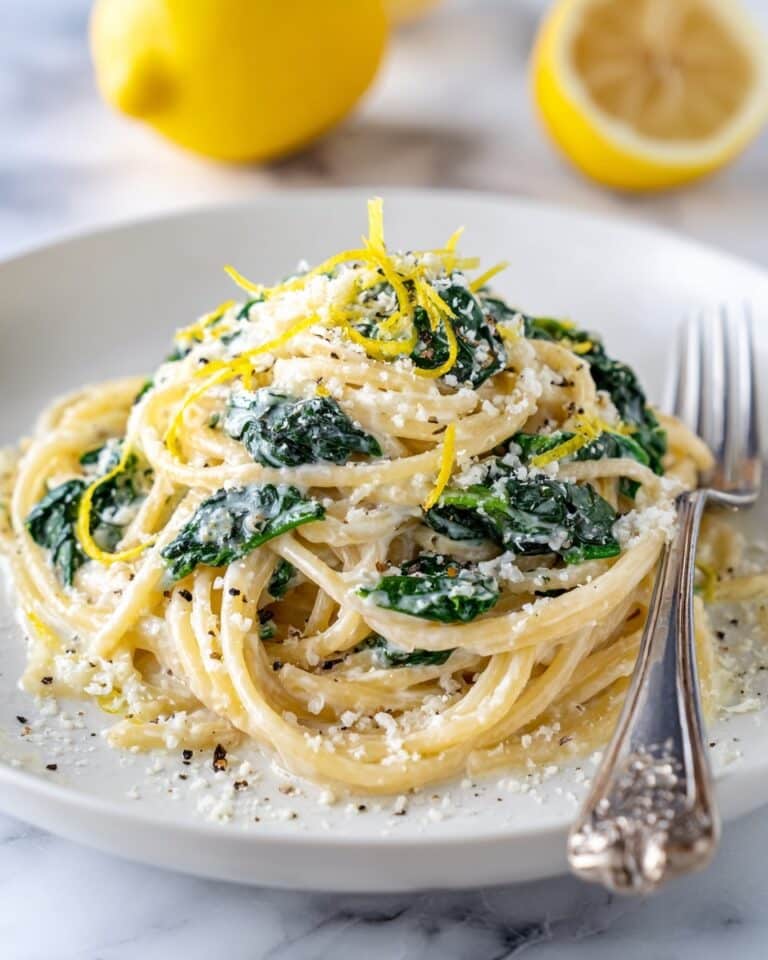 Easy Lemon Ricotta Pasta & Spinach Recipe