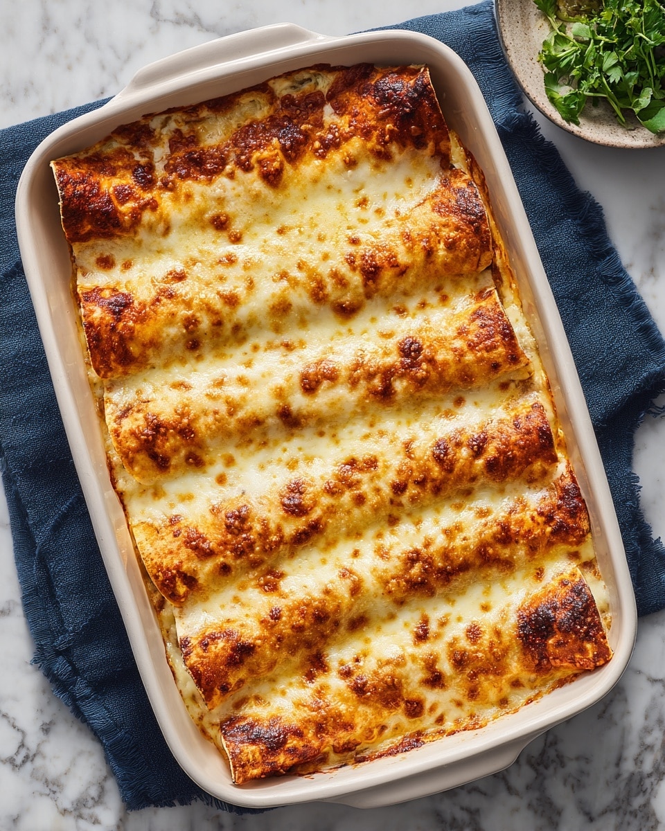 Creamy White Chicken Enchiladas Recipe - Recipe Image