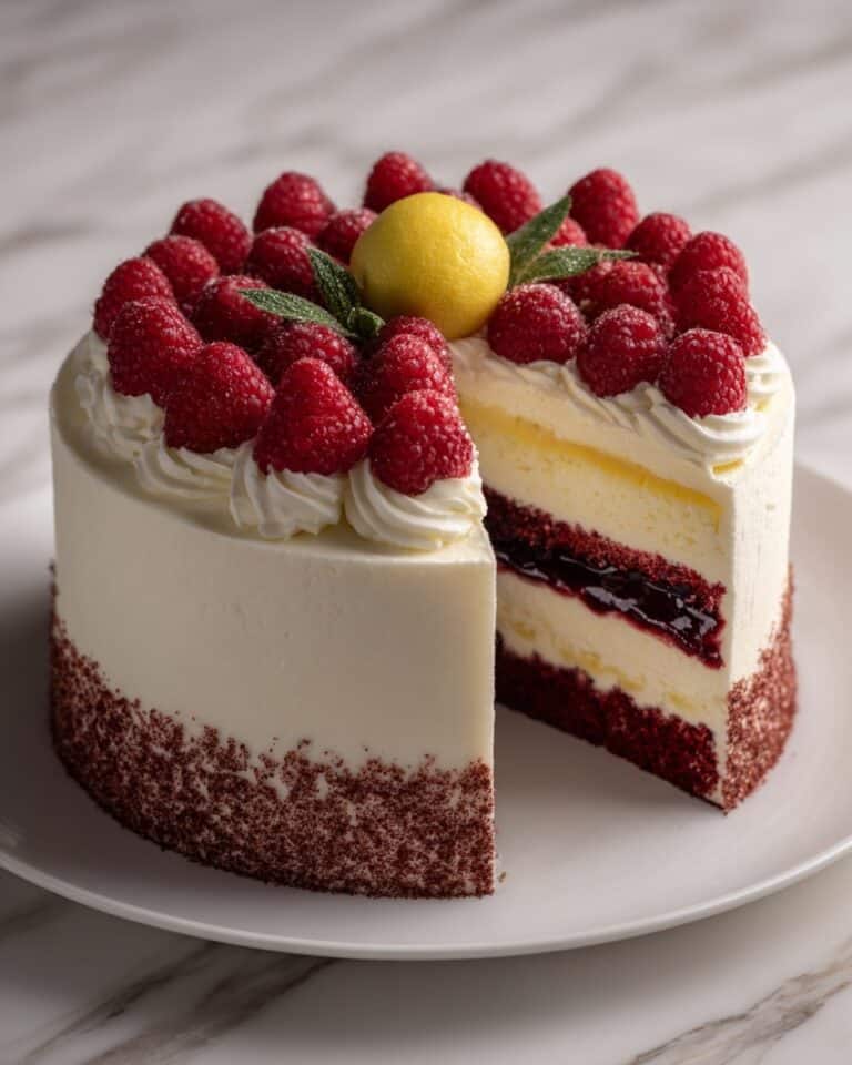 Raspberry Cake with Lemon Buttercream Recipe