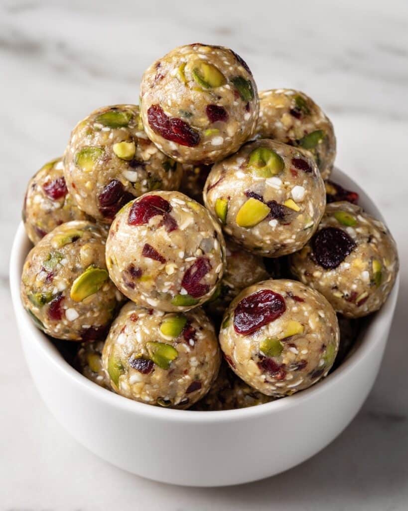 Cranberry Pistachio Energy Bites Recipe