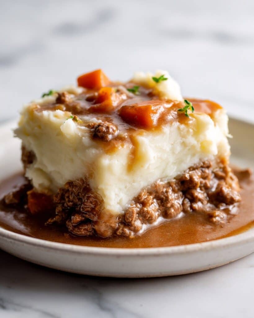 Ground Beef and Gravy Over Mashed Potatoes Recipe