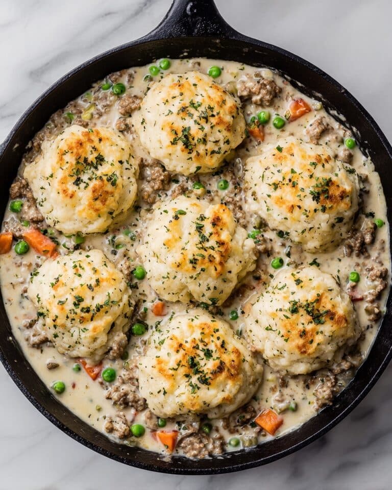 Creamy Chicken and Cheddar Biscuit Casserole Recipe