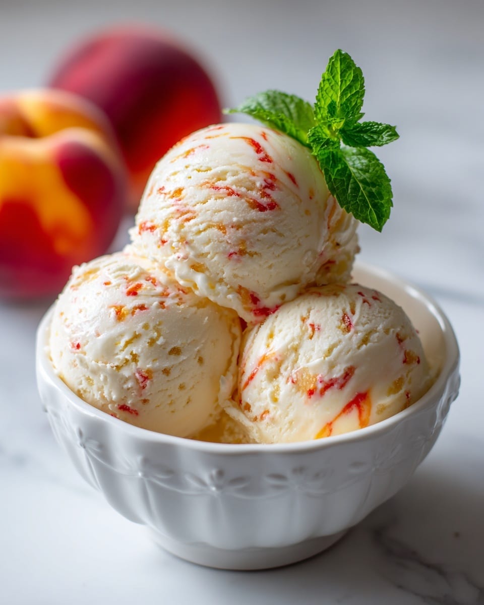 Homemade Peach Ice Cream Recipe