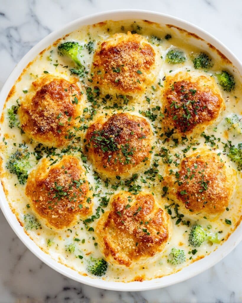 Creamy Broccoli Cheddar Casserole with Garlic Butter Pretzels Recipe