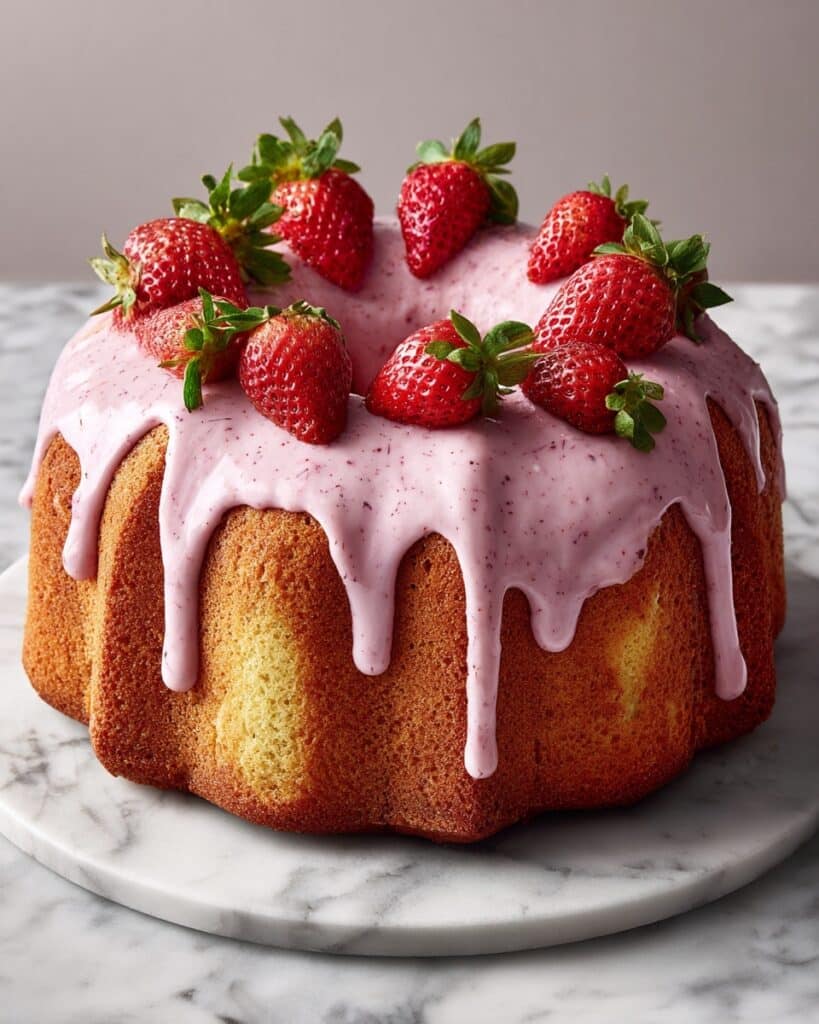 Strawberry Milkshake Pound Cake Recipe