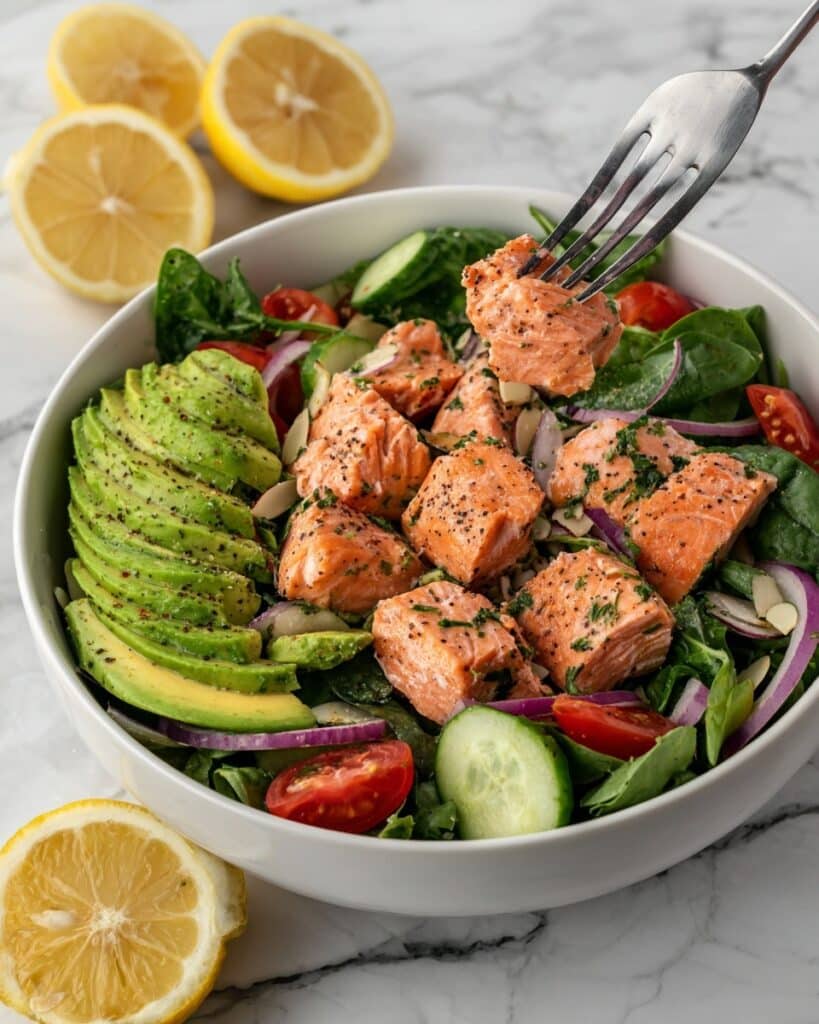 Salmon Avocado Salad with Lemon Vinaigrette Recipe