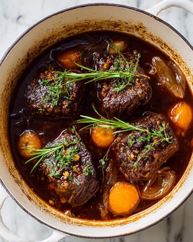 Braised Beef Shank with Red Wine and Vegetables Recipe