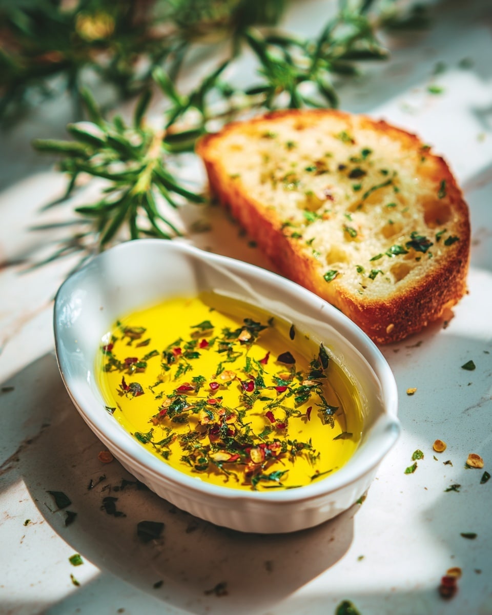 Olive Oil Herb Dip with Parmesan and Warm Bread Recipe - Recipe Image