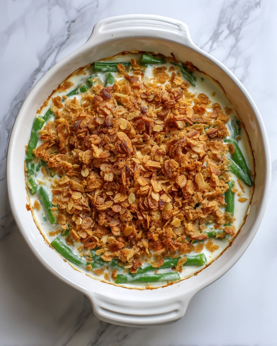 Easy Cream Cheese Green Bean Casserole Recipe - Recipe Image