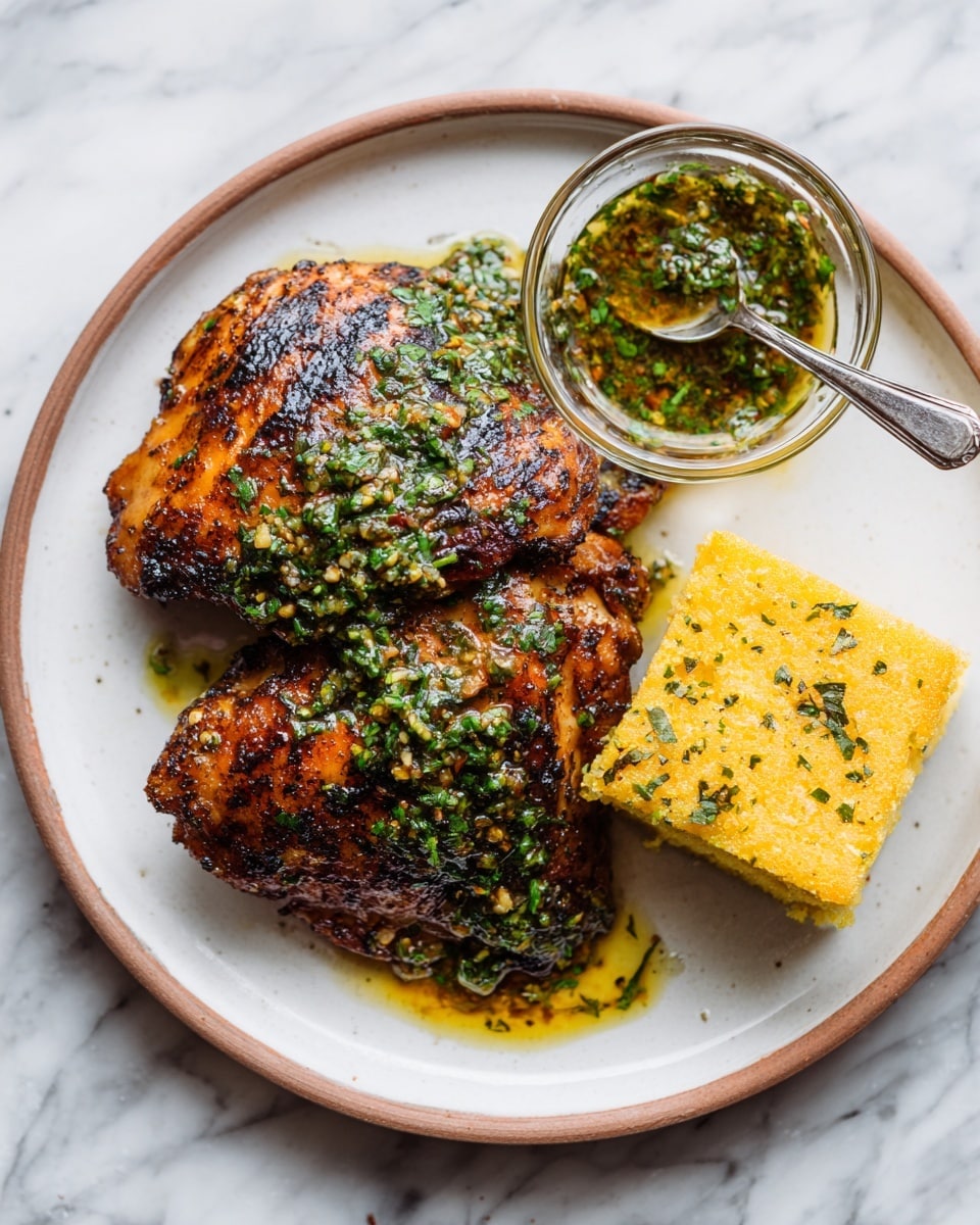 Grilled Chicken Thighs with Chimichurri Recipe - Recipe Image