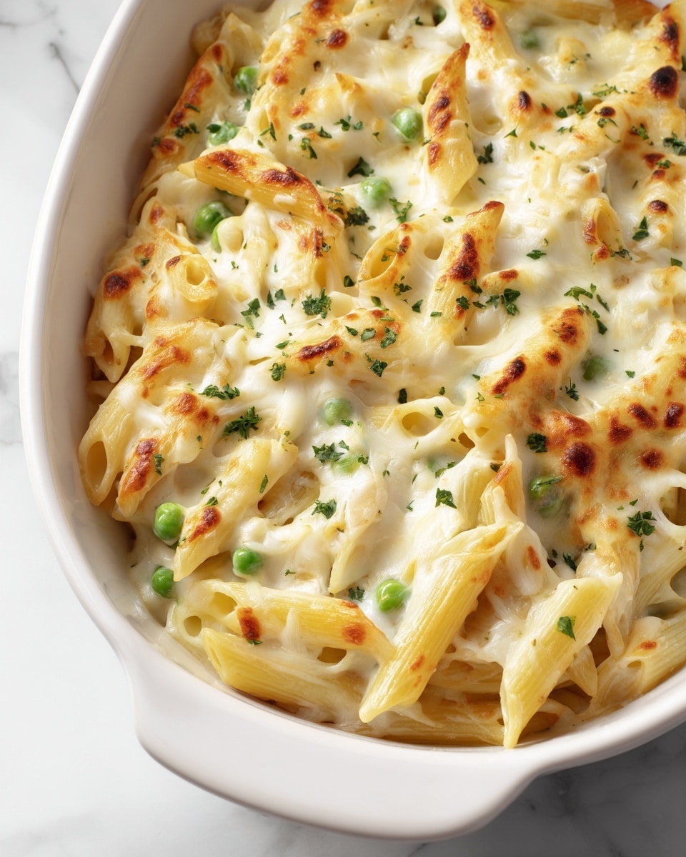 Creamy Chicken Alfredo Casserole Recipe - Recipe Image