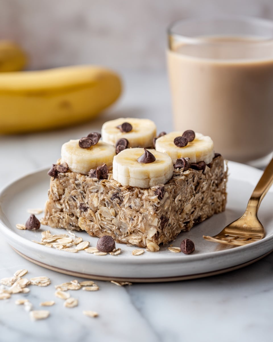 High-Protein Banana Bread Baked Oatmeal Recipe - Recipe Image