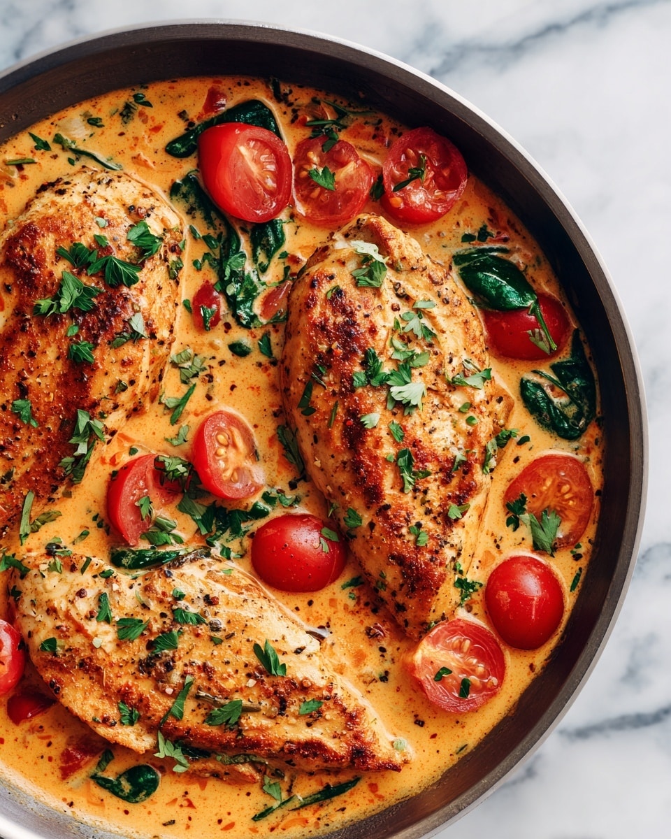 Creamy Chicken Coconut Curry with Tomatoes and Spinach Recipe - Recipe Image