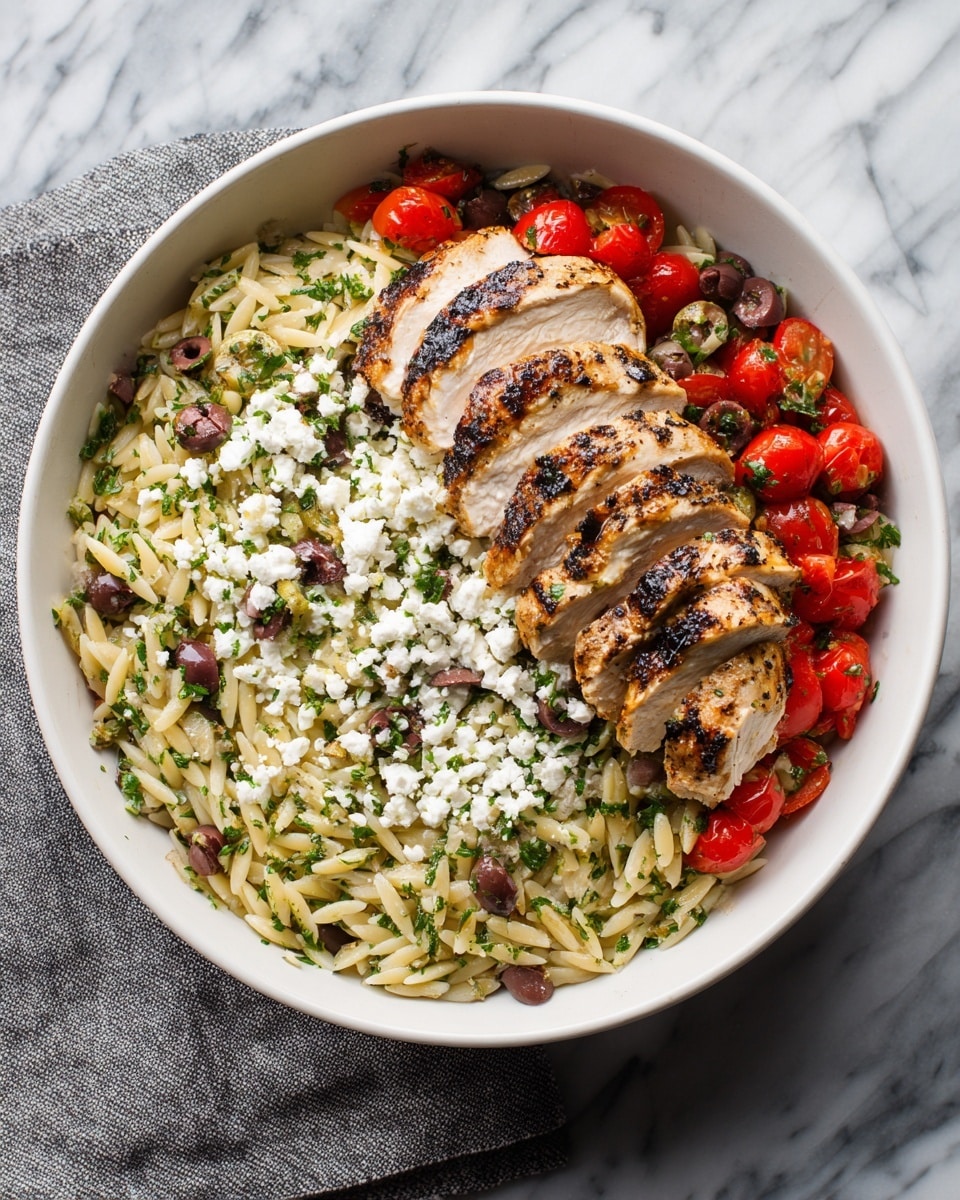 Healthy Mediterranean Chicken Orzo Recipe - Recipe Image