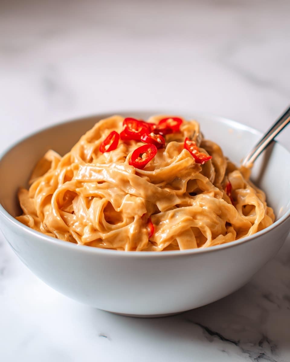 One-Pot Spicy Gochujang Alfredo Pasta Recipe - Recipe Image