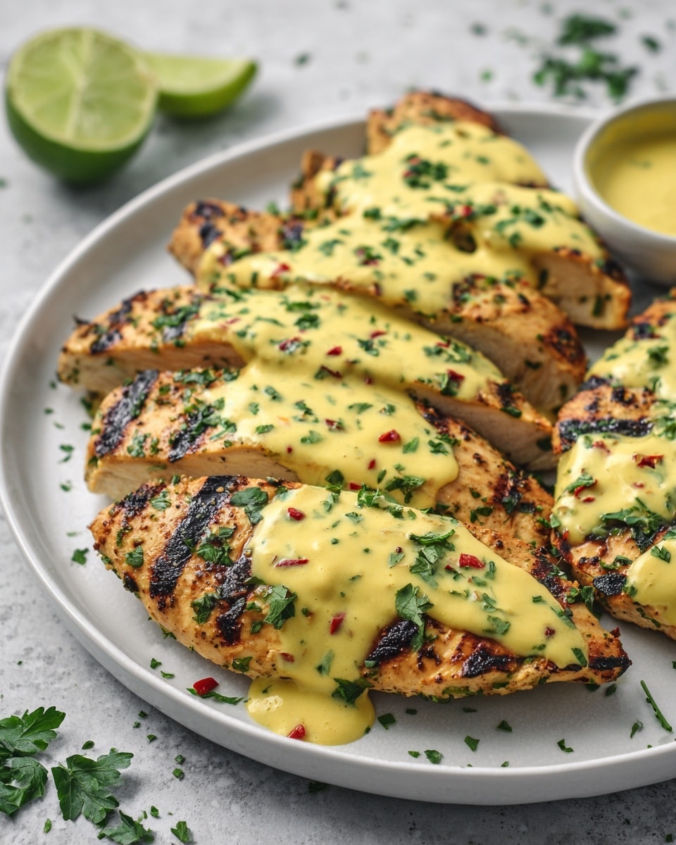 Grilled Salsa Verde Pepper Jack Chicken Recipe - Recipe Image