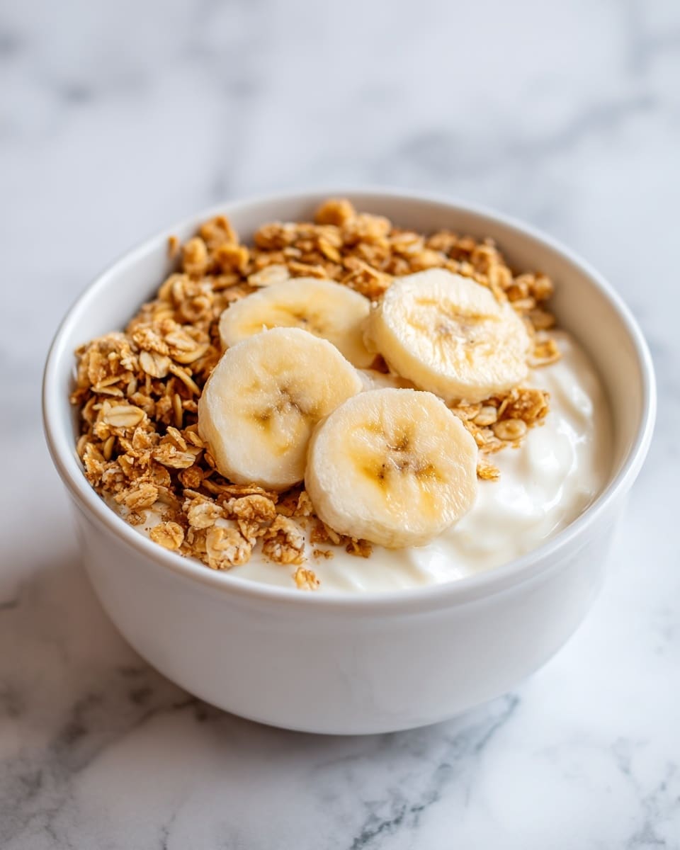 High Protein Banana Pudding Greek Yogurt Bowl Recipe - Recipe Image