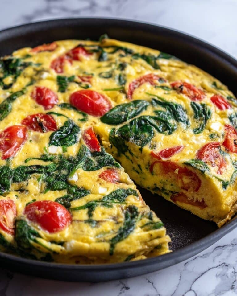 Red Pepper, Spinach, and Goat Cheese Frittata Recipe