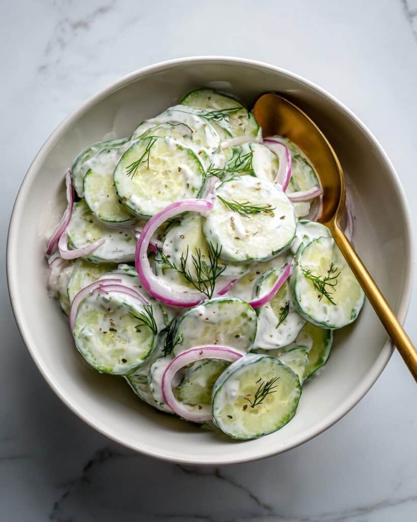 Creamy Cucumber Salad Recipe
