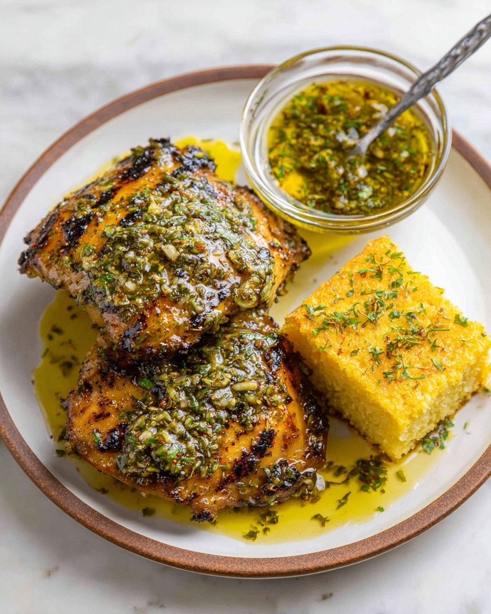Grilled Chicken Thighs with Chimichurri Recipe - Recipe Image