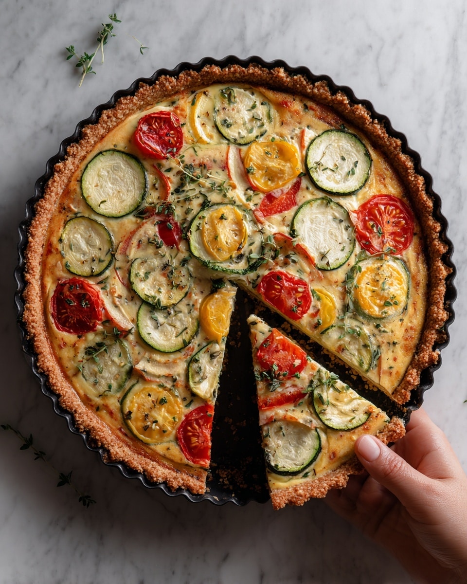 Crustless Garden Vegetable Quiche Recipe - Recipe Image