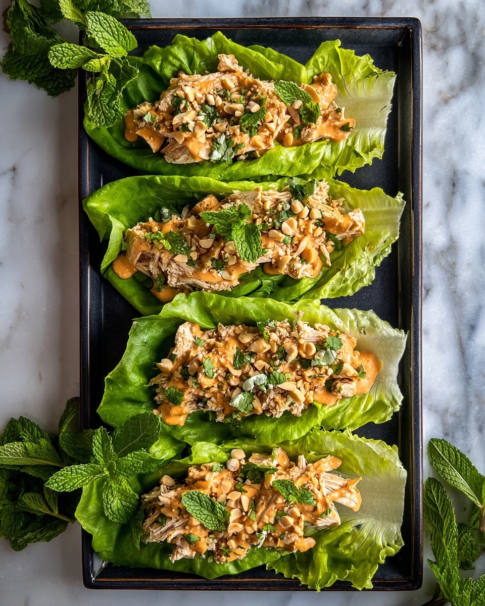 Peanut Chicken Lettuce Wraps Recipe - Recipe Image