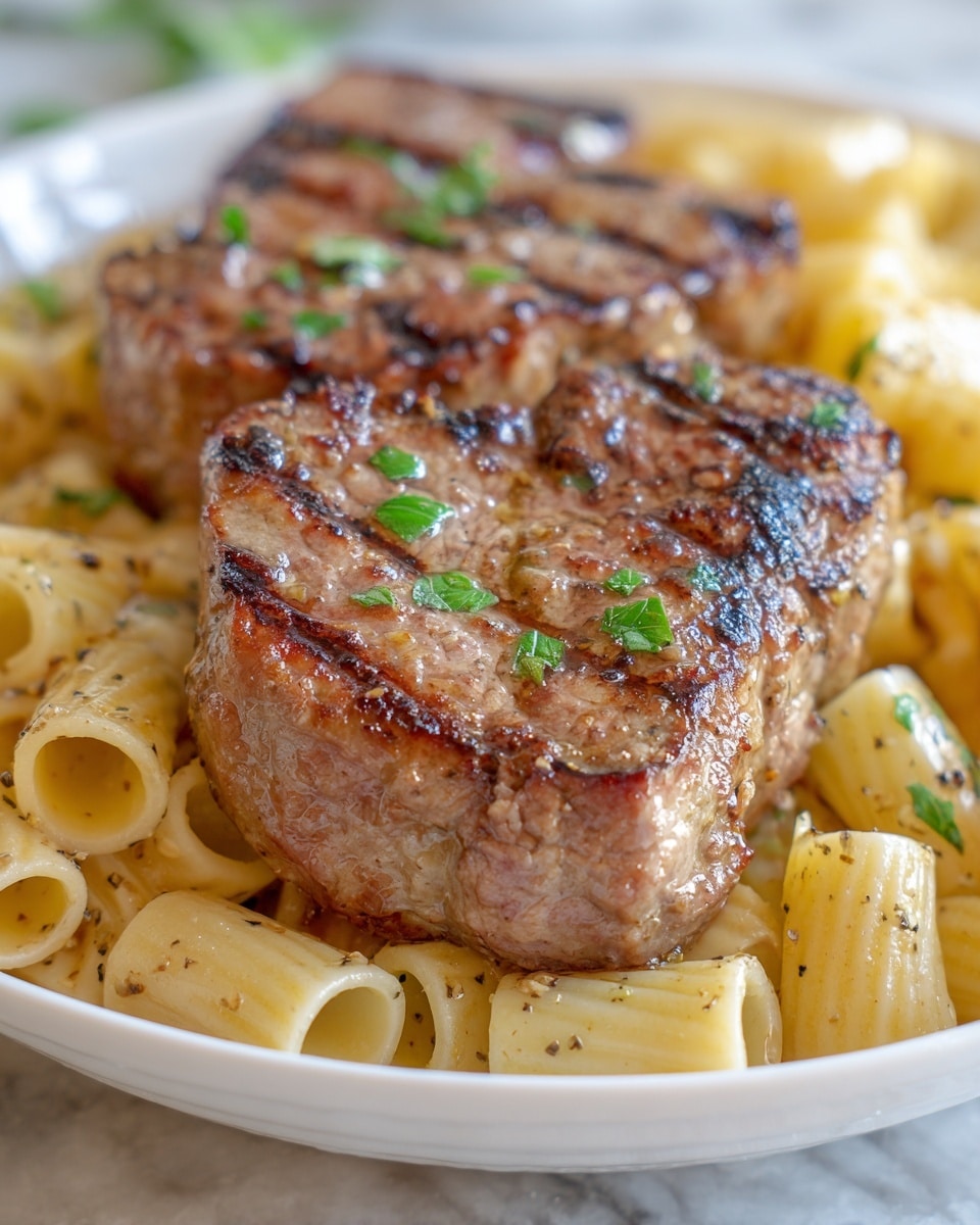 Garlic Butter Steak with Rigatoni Recipe - Recipe Image