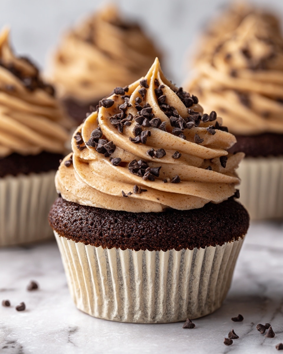 Brownie Cupcakes with Chocolate Buttercream Frosting Recipe - Recipe Image