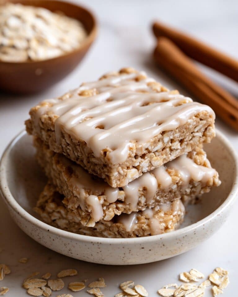 Healthy Sticky Cinnamon Roll Baked Oatmeal Recipe