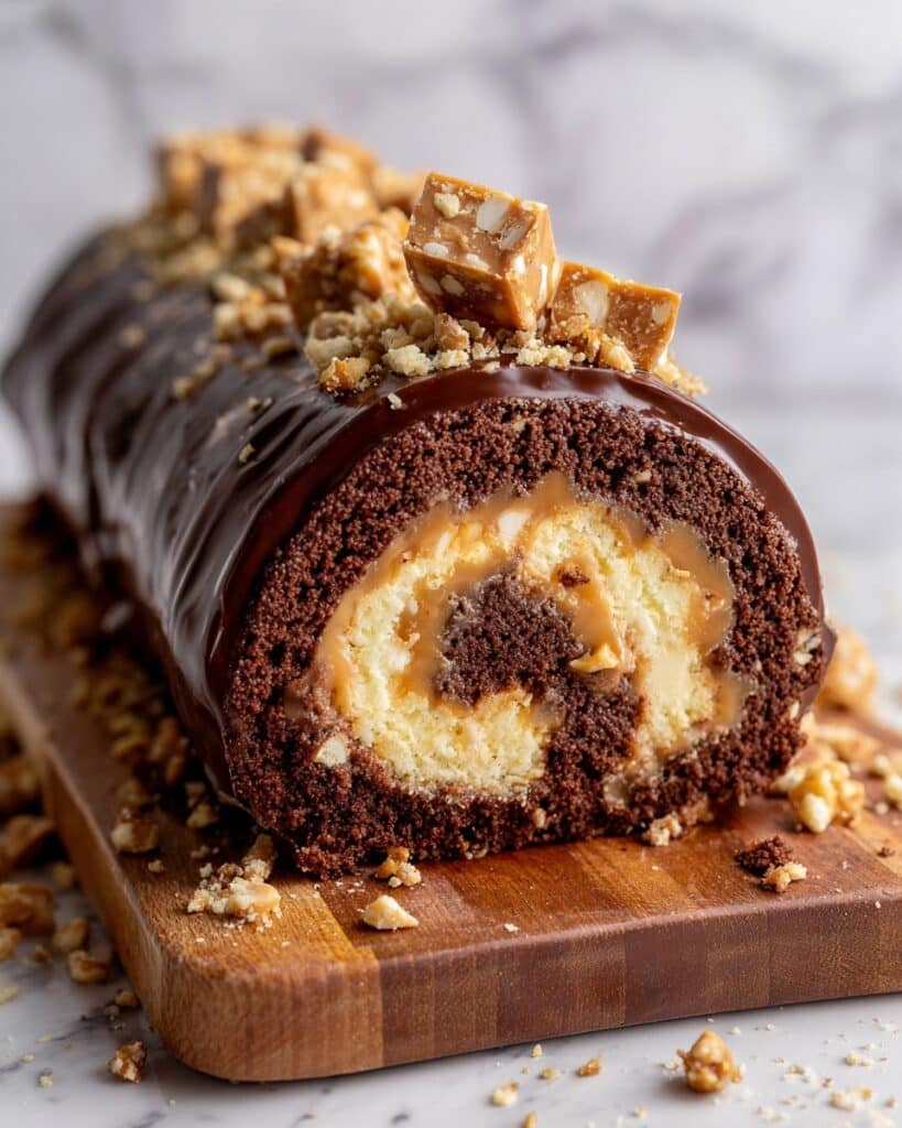 Chocolate Peanut Butter Cake Roulade Recipe