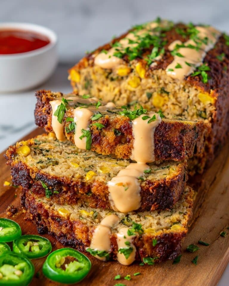 Smoky Jalapeño Popper Meatloaf with Creamy Ranch Drizzle Recipe