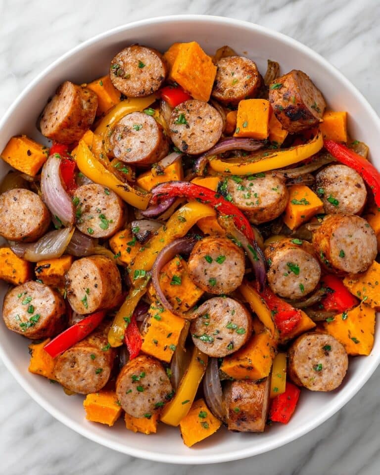 Sausage and Sweet Potatoes with Honey Garlic Sauce Recipe